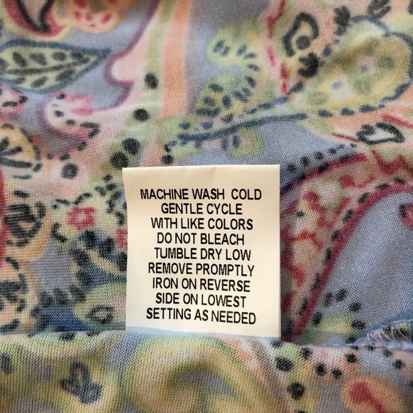 NY Collection Women's Multi-Color Paisley Cold Shoulder Midi Dress Plus Sz 2XWP - Picture 15 of 15